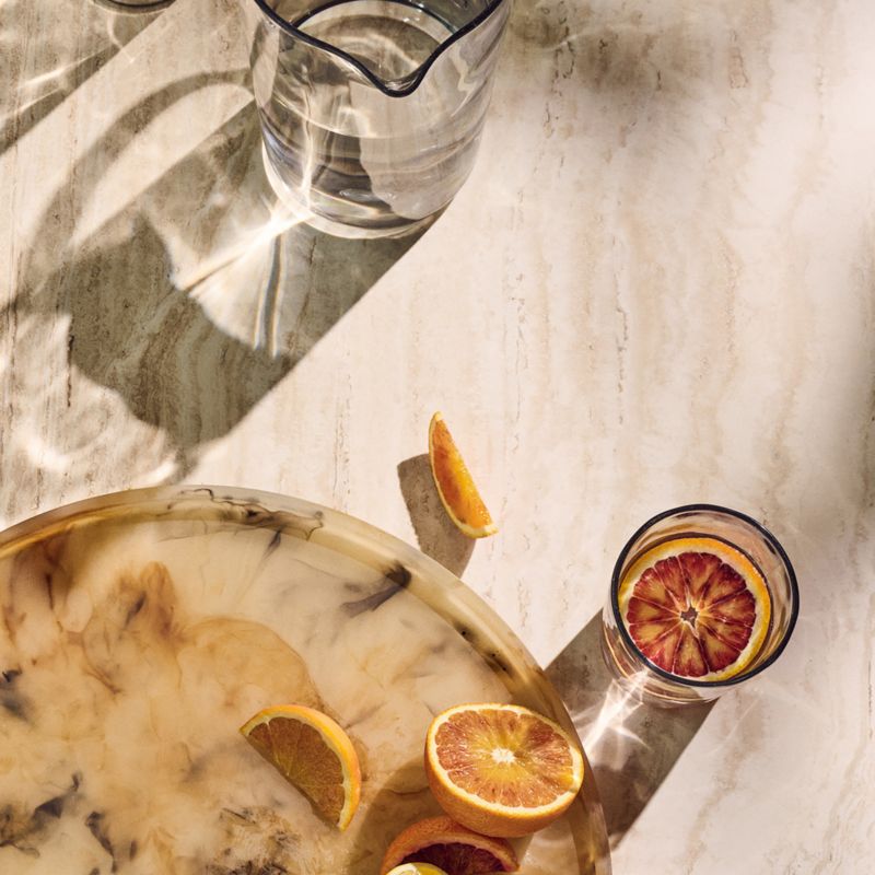 Faux Horn Round Resin Decorative Tray - image 5 of 6