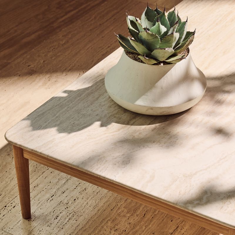 Sakina Ivory Faux Plaster Indoor/Outdoor Small Planter Bowl 6.75" - image 1 of 4