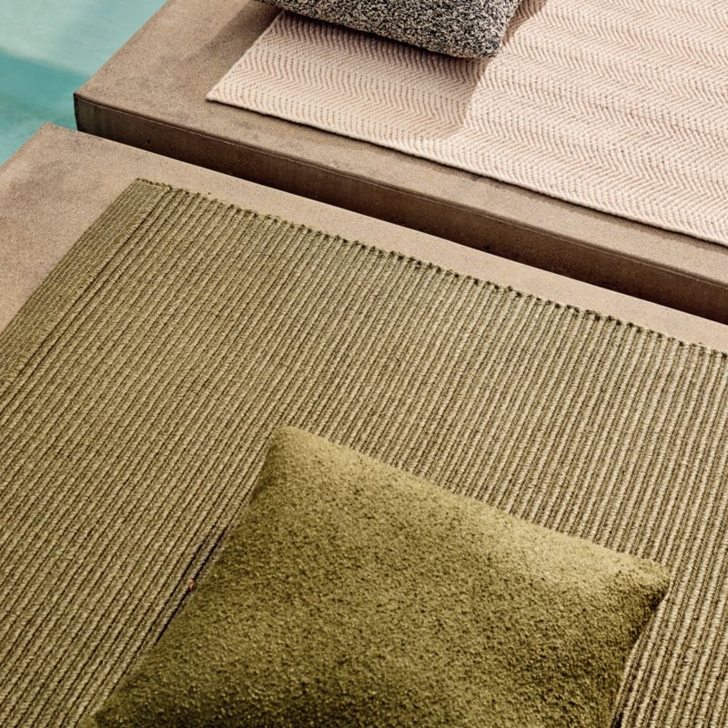 Silves Green Boucle Outdoor Throw Pillow 20"x20" - image 1 of 7