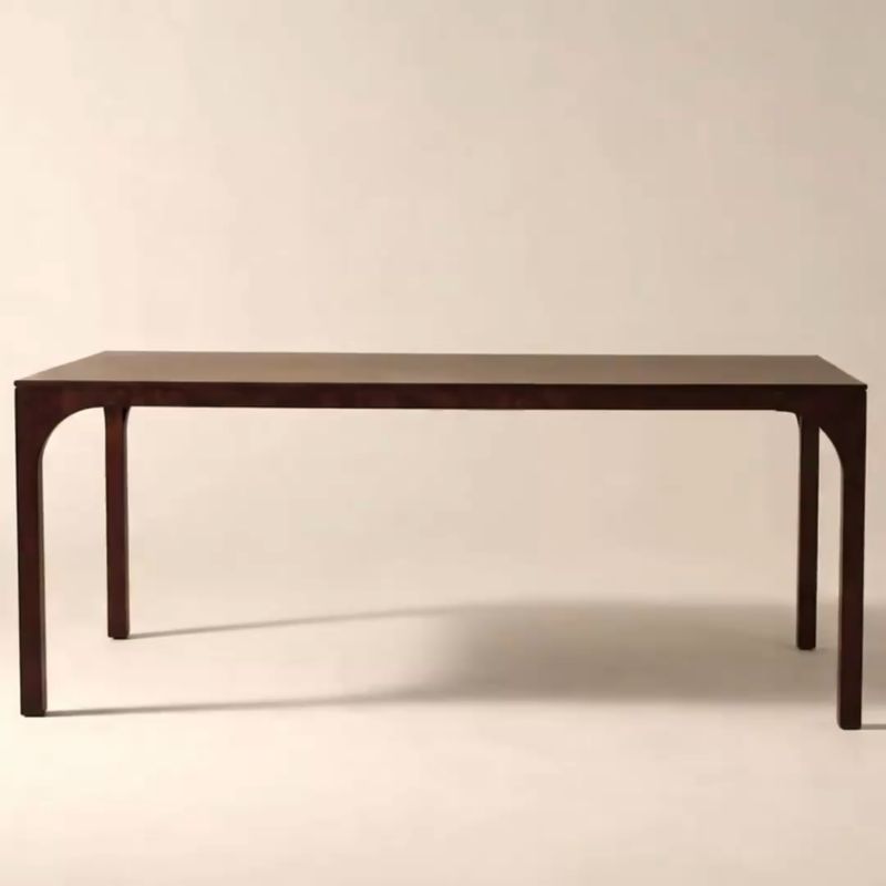 Play Aqua Virgo 72" Rectangular Dark Burl Wood Dining Table - video 1 of 1