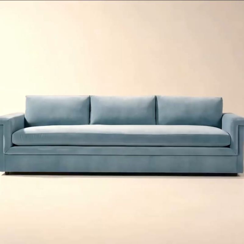 Play Ceva 86" Light Blue Performance Velvet Sleeper Sofa - video 1 of 2