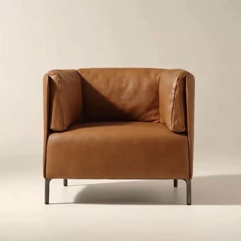 Play Clarendon Saddle Leather Accent Chair - video 1 of 2