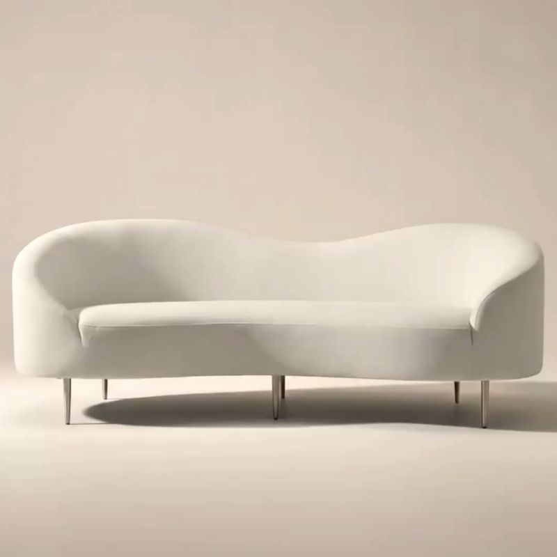 Play Curvo 96.5" White Performance Fabric Sofa by goop - video 1 of 2