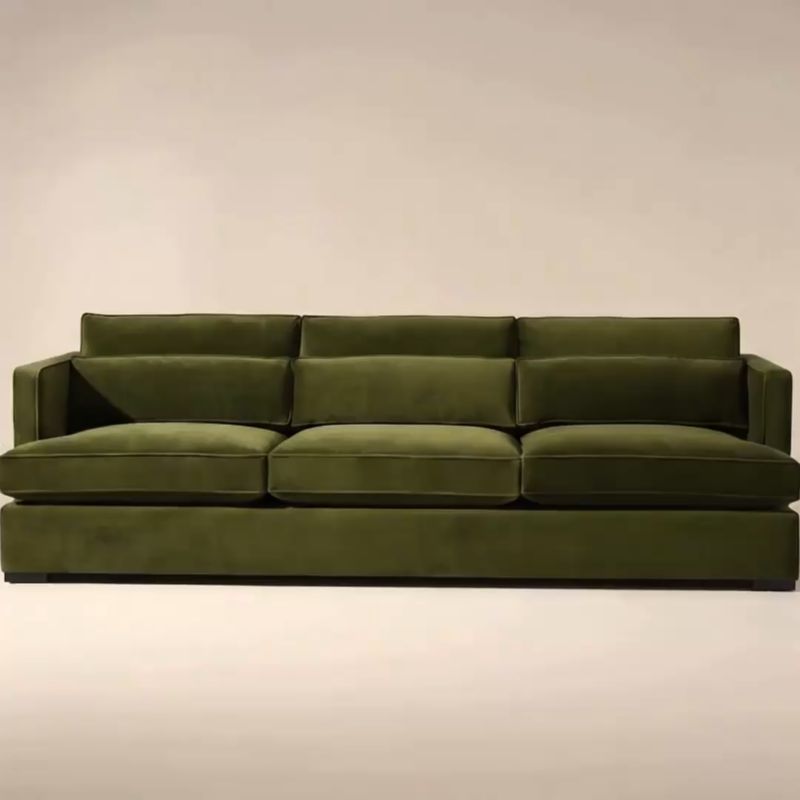 Play Eastman 105" Green Velvet Sofa - video 1 of 2