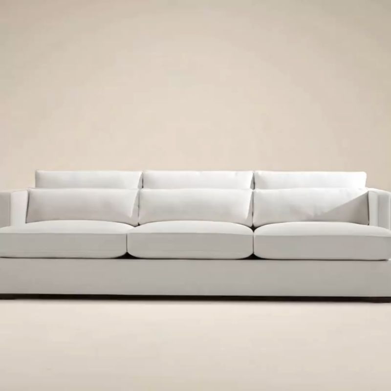 Play Eastman 105" White Performance Fabric Sofa - video 1 of 2