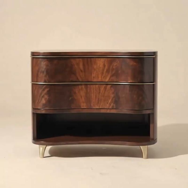 Play Egan 28" Mahogany Wood 2-Drawer Nightstand - video 1 of 1
