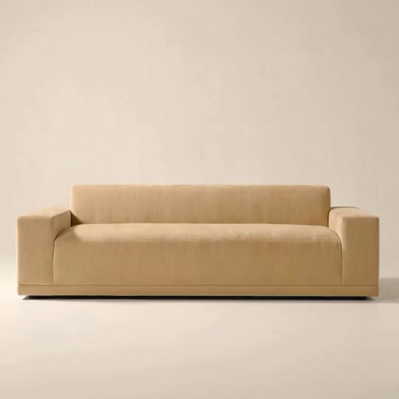 Play Faible 99" Wheat Performance Chenille Deep Depth Sofa - video 1 of 2