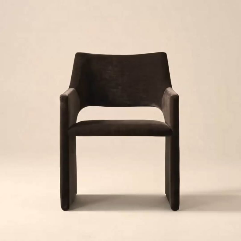 Play Foley Mink Velvet Dining Armchair - video 1 of 1