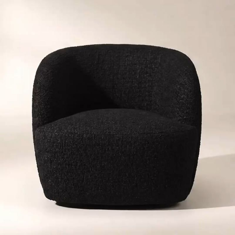 Play Gwyneth Black Boucle Swivel Chair by goop - video 1 of 2