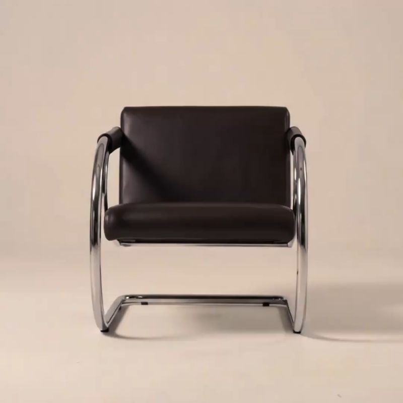 Play Loop Chocolate Leather Accent Chair by Andreas Hansen - video 1 of 1