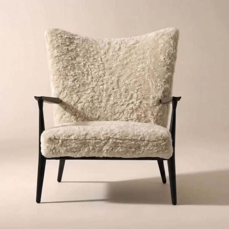 Play Pull-Up Shearling Lounge Chair Model 1321 by Paul McCobb - video 1 of 1