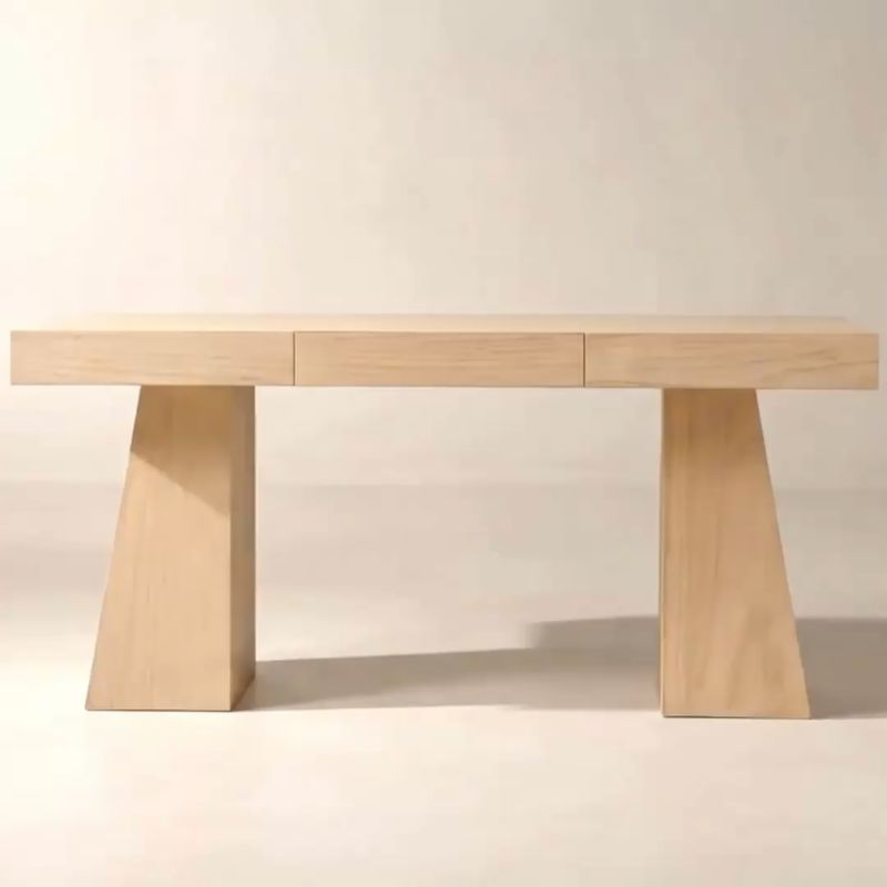 Play Ridge 66" Bleached Wood Desk with Drawer - video 1 of 1