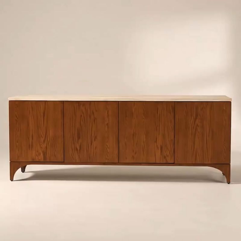 Play Roane 80" Oak Wood Media Console - video 1 of 1