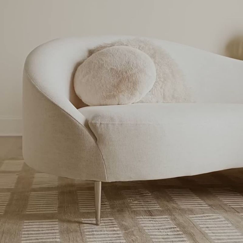 Play Curvo 96.5" White Performance Fabric Sofa by goop - video 1 of 1