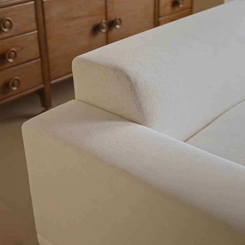 Play Faible 100" White Performance Fabric Sofa - video 1 of 1