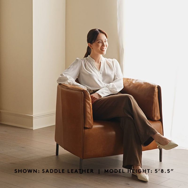 Clarendon Saddle Leather Accent Chair