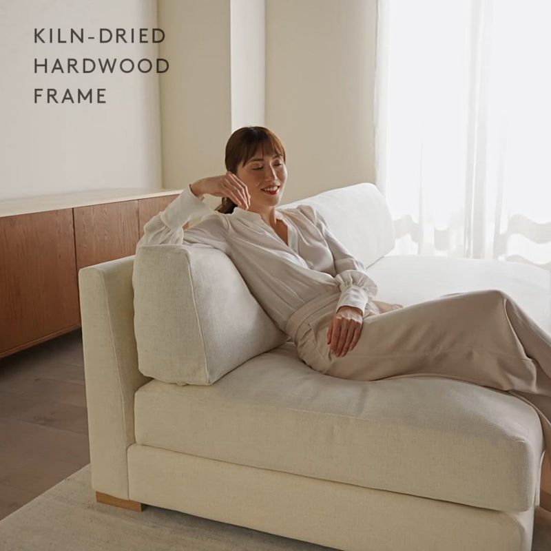White oak sofa discount