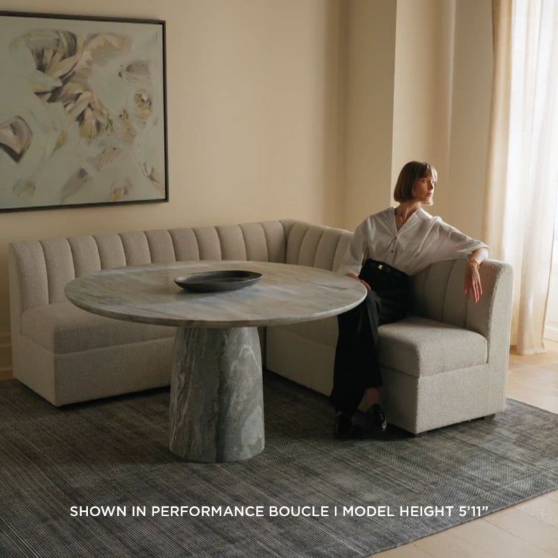 Play Duncan White Performance Fabric U-Shaped Dining Banquette - video 1 of 1