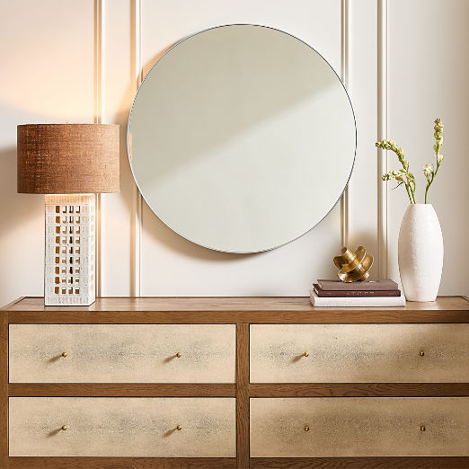 Infinity Silver Round Wall Mirror 36"