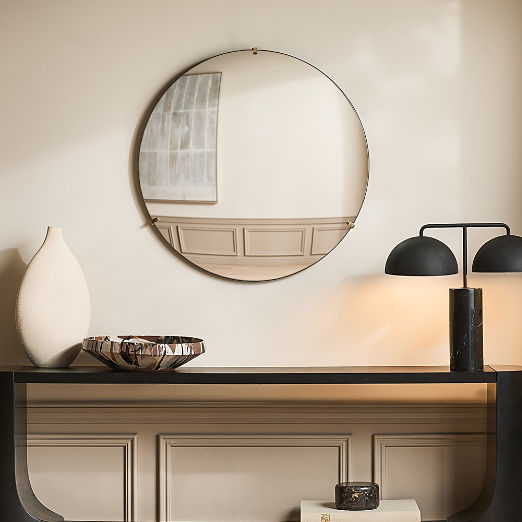 Notus Tan and Black Ceramic Decorative Large Bowl with Reactive Glaze