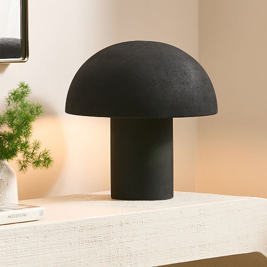 Enoki Mini Black Dome Table Lamp