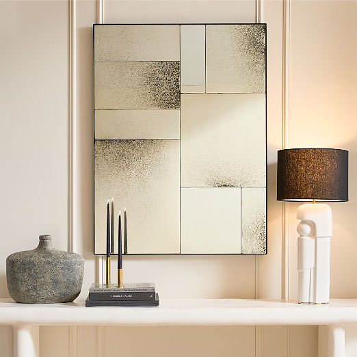 Clooney Antiqued Panel Wall Mirror 36''x48''