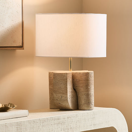 Peniche Travertine Table Lamp