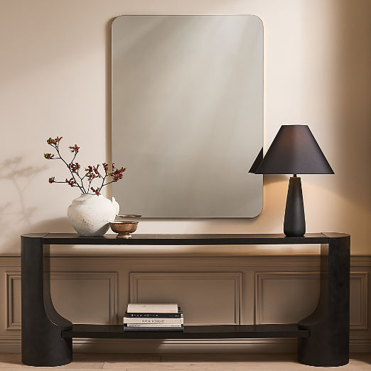 Audre Unlacquered Brass Rectangular Wall Mirror 36''x48"