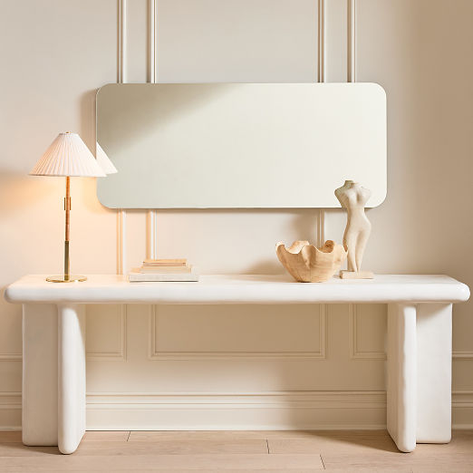 Audre Blackened Brass Rectangular Wall Mirror 24"x56"