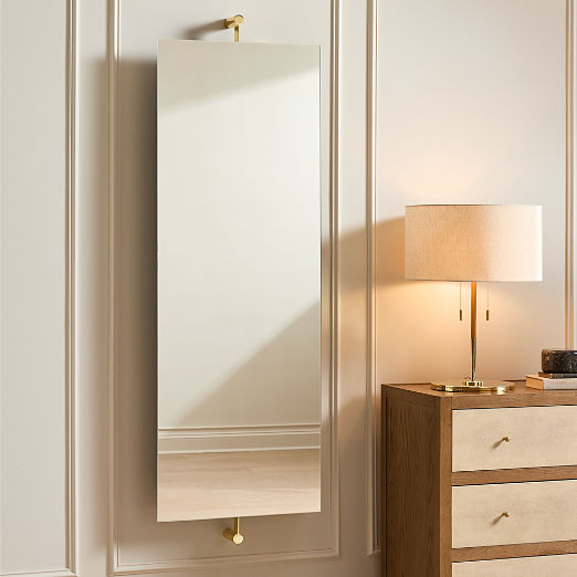 Rivenna Champagne Gold Frameless Rectangular Wall Mirror 76"X24"