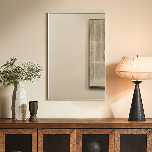 Infinity Silver Rectangular Wall Mirror 24"x36"