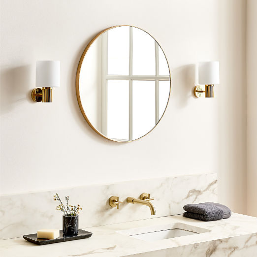 Infinity Brass Round Wall Mirror 24"