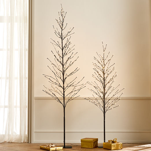 Faux Birch LED Tree 5'