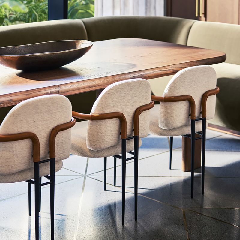 Avont White Performance Fabric Dining Armchair - image 7 of 11