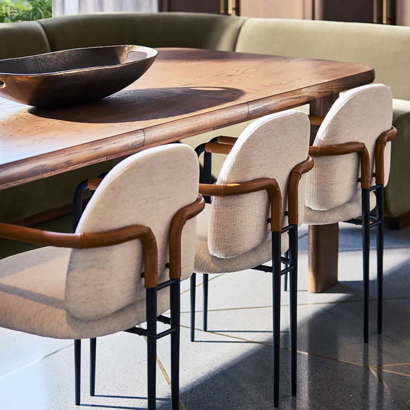 Avont White Performance Fabric Dining Armchair - image 8 of 11