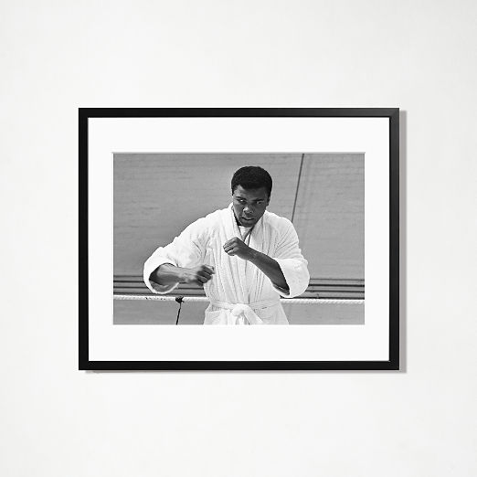 'Cassius Clay at London Training' Photographic Print in Black Frame 17.75"X21.75"