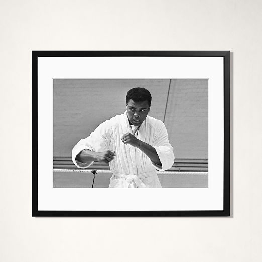 'Cassius Clay at London Training' Photographic Print in Black Frame 25"x21"