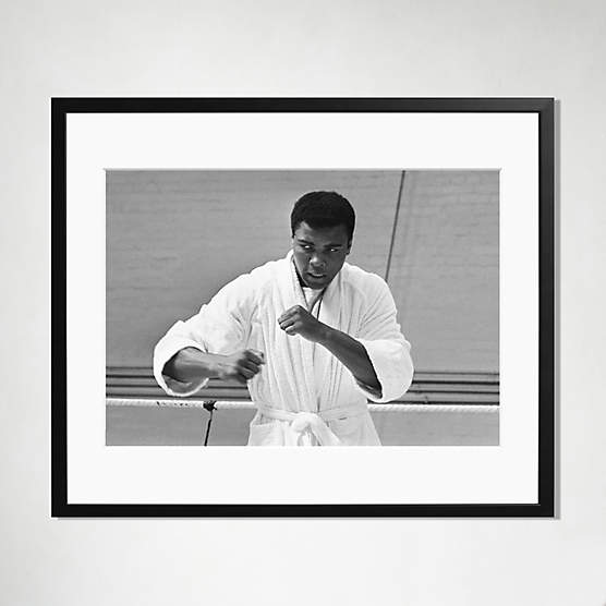 Cassius Clay at London Training' Photographic Print in Black Frame 27.75"X38.75"