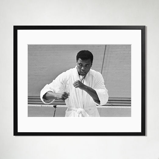 'Cassius Clay at London Training' Photographic Print in Black Frame