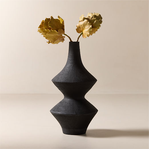 Cabo Black Terracotta Floor Vase