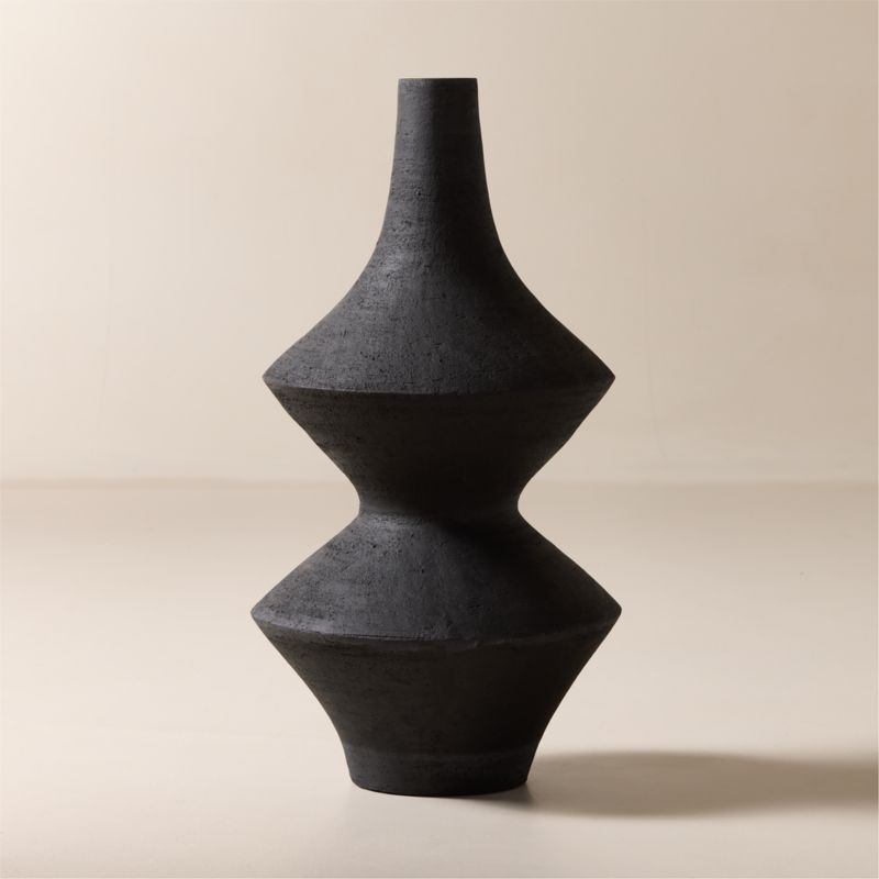 Cabo Black Terracotta Floor Vase - image 1 of 6