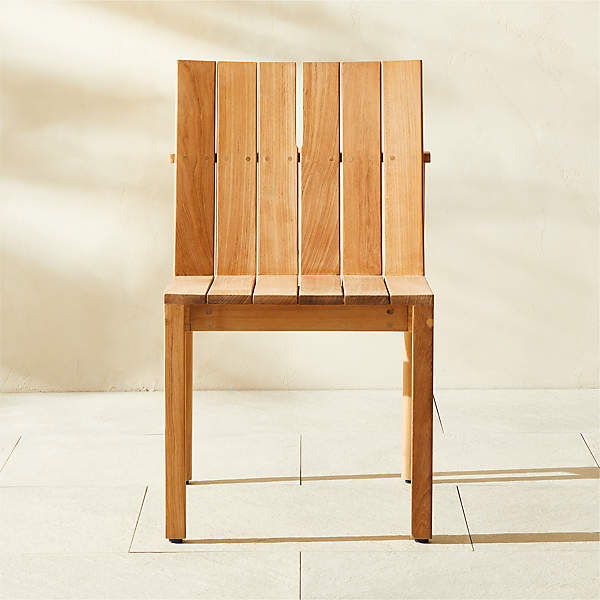 Cb2 teak online chair