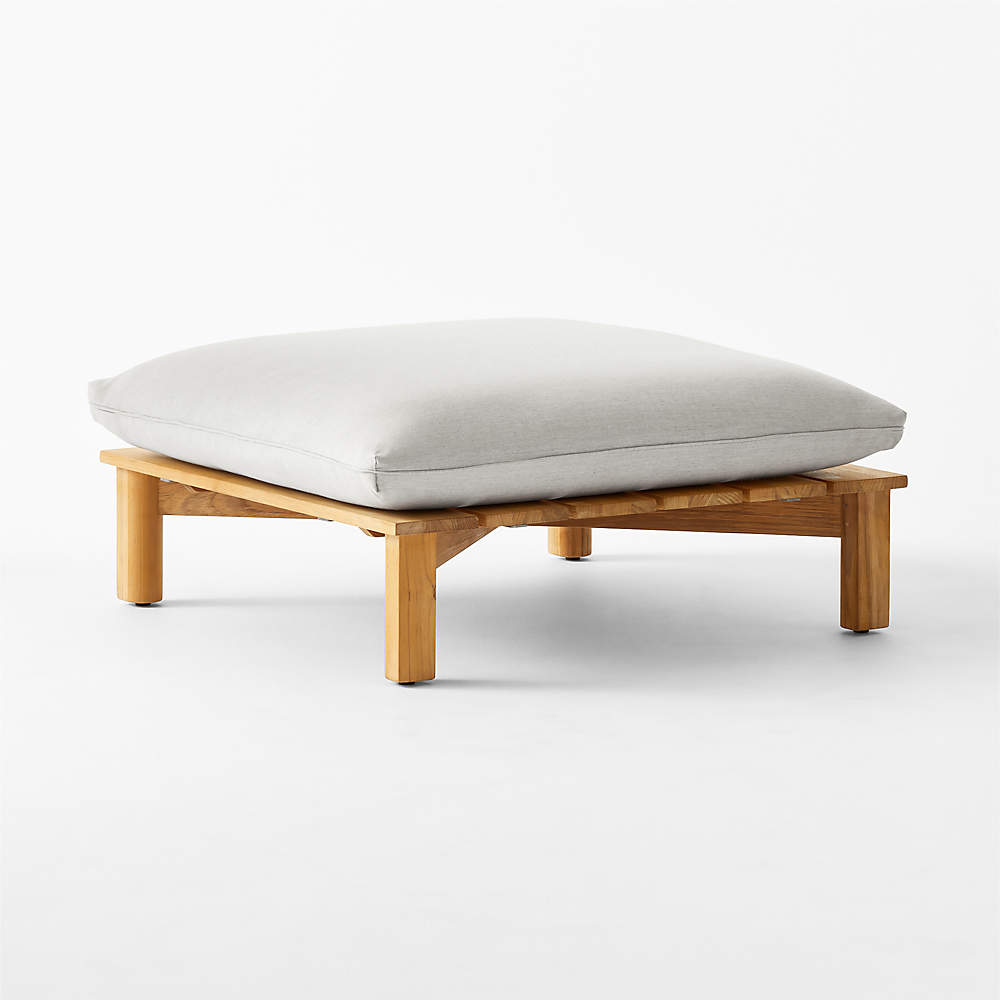 Teak ottoman on sale with cushion