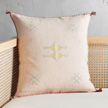 20 Cactus Silk Pink Pillow Cb2 Canada