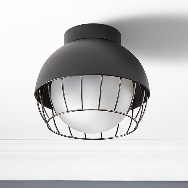 Cage Indoor Outdoor Flush Mount Light