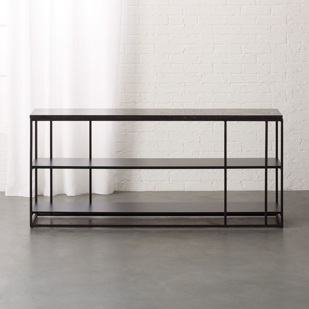 Caged Black Marble Media Console