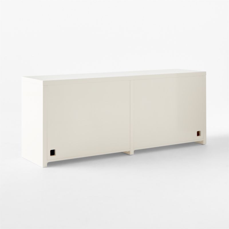 Cairo 72" Warm White High-Gloss Lacquered Credenza - image 8 of 10