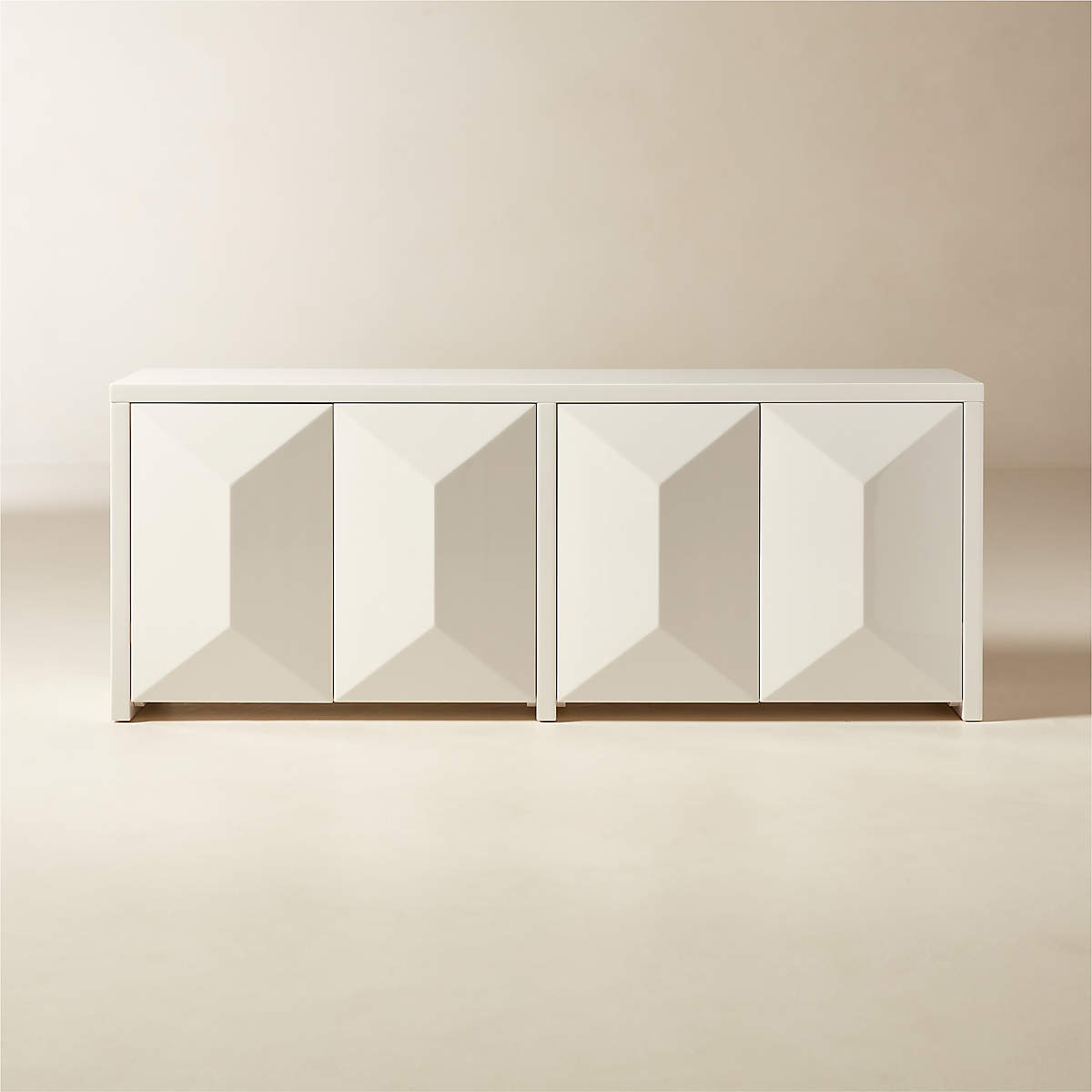 Cairo Warm White High Gloss Lacquered Credenza 72 Reviews CB2 Canada   Cairo Warm White High Gloss Lacquered Credenza 