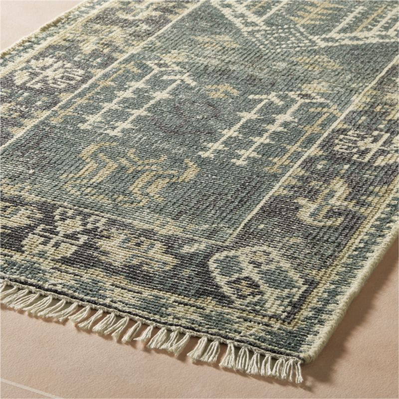 Cala Hand-Knotted Smoked Green New Zealand Wool Runner Rug 2.5'x8' - image 3 of 4