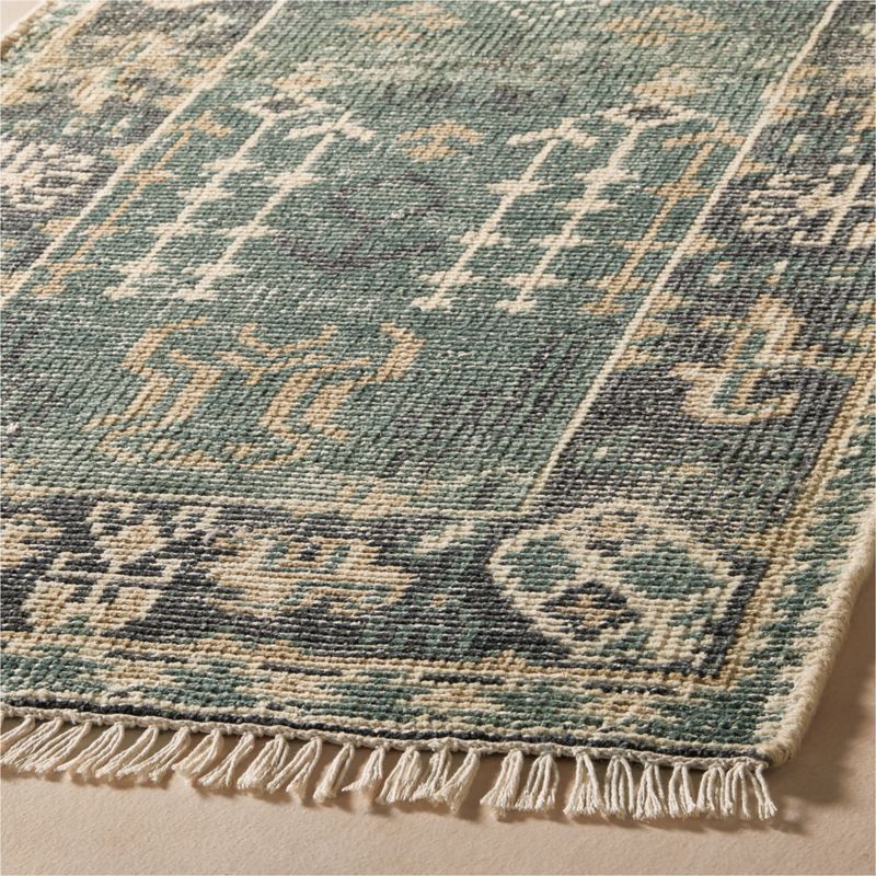 Cala Hand-Knotted Faded Teal New Zealand Wool Runner Rug 2.5'x8' - image 2 of 5